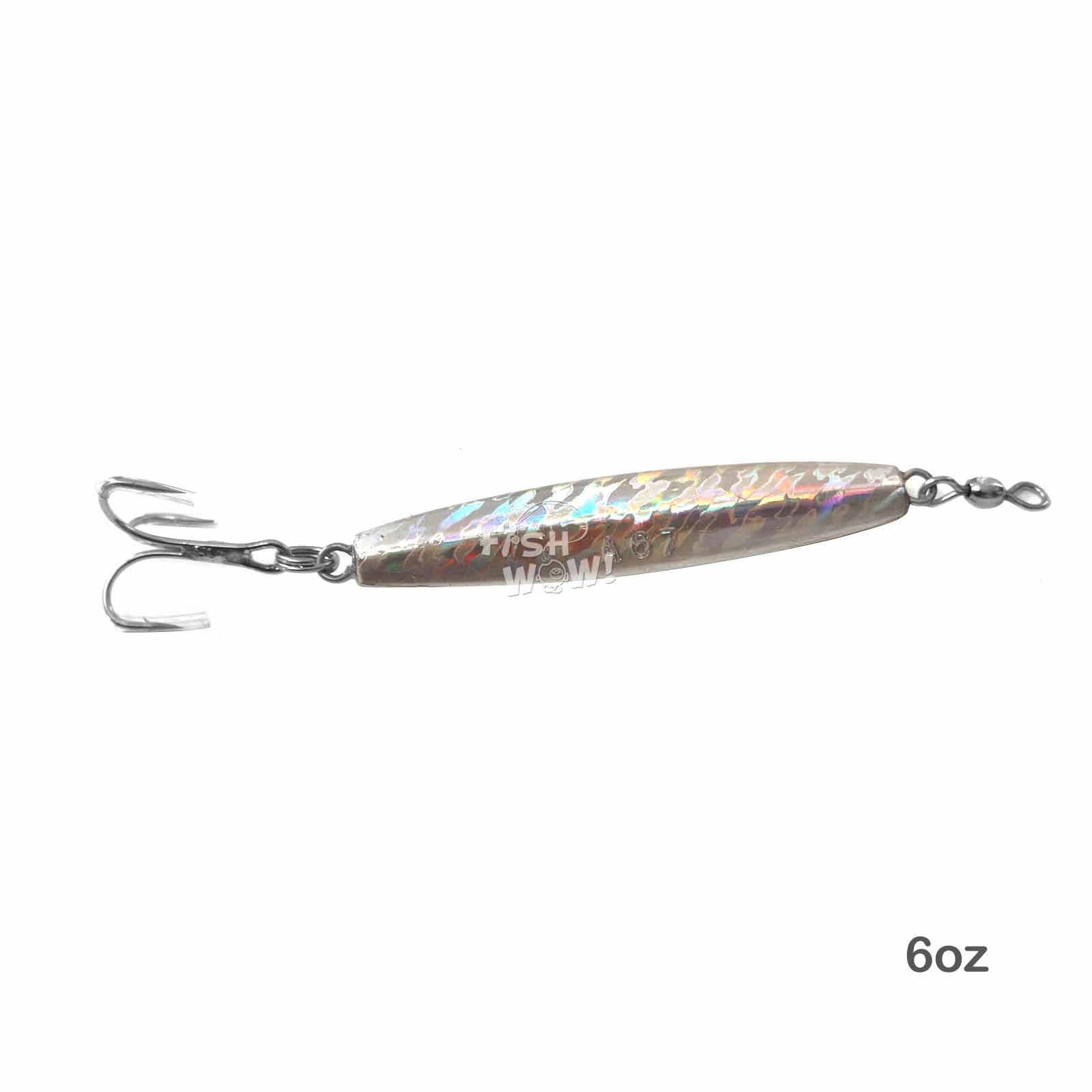 20pcs 6oz Fishing Diamond Jig Mylar Holographic Laser Fish jigs w/ a Treble Hook - Image 4
