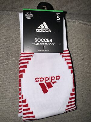 Adidas Soccer Team Speed Over the Calf Socks OTC White Red