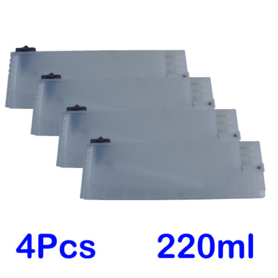 4Pcs 220ml Ink Cartridge Bulk Ink Supply System Assembly for Roland Mimaki Mutoh