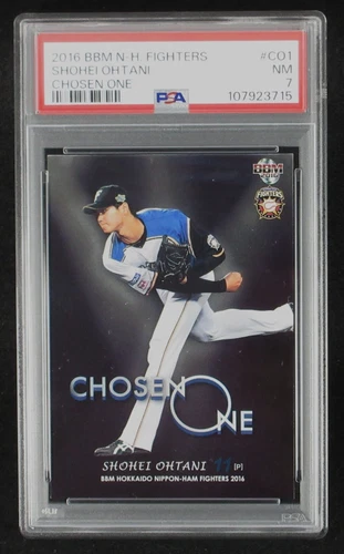 2016 BBM Shohei Ohtani #CO1 Japanese Chosen One Nippon-Ham Fighters PSA 7