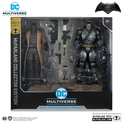 2er Pack Batman Knightmare & Batman Rüstungsanzug - BvS: Gold Label - McFarlane 