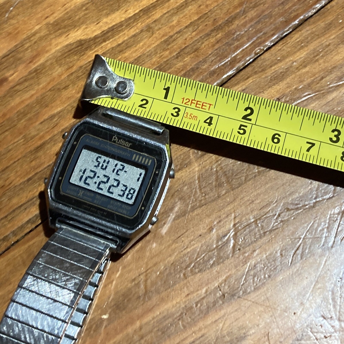 Vintage Pulsar 1980s LCD Watch W309-5009 A2 Silver Tone Works | eBay