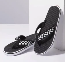 Vans Off The Wall Men's La Costa Lite Checkerboard Flip Flop Sandals size 11