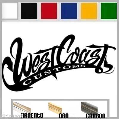 Aufkleber Sticker WEST COAST CUSTOMS Prespatiato 19 x 9 cm