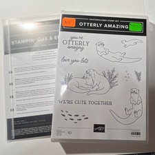 Stampin' Up Otterly Amazing Photopolymer Stamp Set  Dies Animal Insects 164972