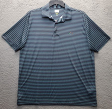 Greg Norman PlayDry Polo Shirt Mens XL Multi Striped Golf Performance Side Slit