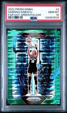 2022 WNBA Panini Prizm Far Out Green Pulsar #2 Sabrina Ionescu No 19 of 25 Pop 3