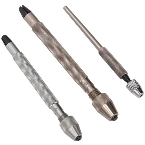 Juego de taladro manual de tornillo de pasador profesional de 3 piezas accesorio de herramienta de reparación de relojes para relojeros @ - Imagen 4 de 13