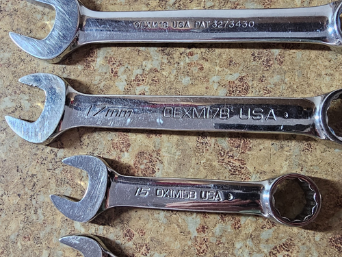 Snap-on 7 pc 12-Point Metric Short Combination Wrench Set 14/15/17/18/19/22/23mm - Foto 11 di 12