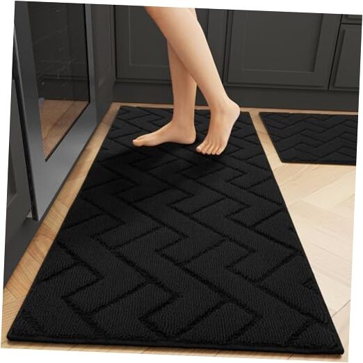 Kitchen Rugs and Mats Sets,2 Pieces Super Absorbent Polypropylene Non-Slip
