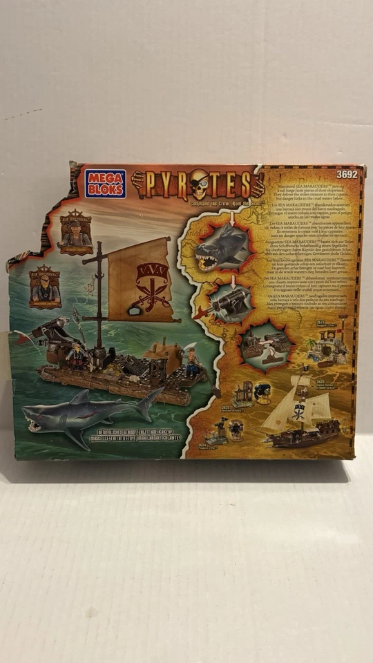 Mega Bloks Pyrates Shark Escape #3692 New Set Open Box READ Rare - Image 4 of 4