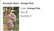 Brand New with tags Small Womens Alo Pink Accolade Shorts BELOW RETAIL