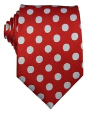 New Classic Men's Polka Dots Silk Tie Necktie Red,white