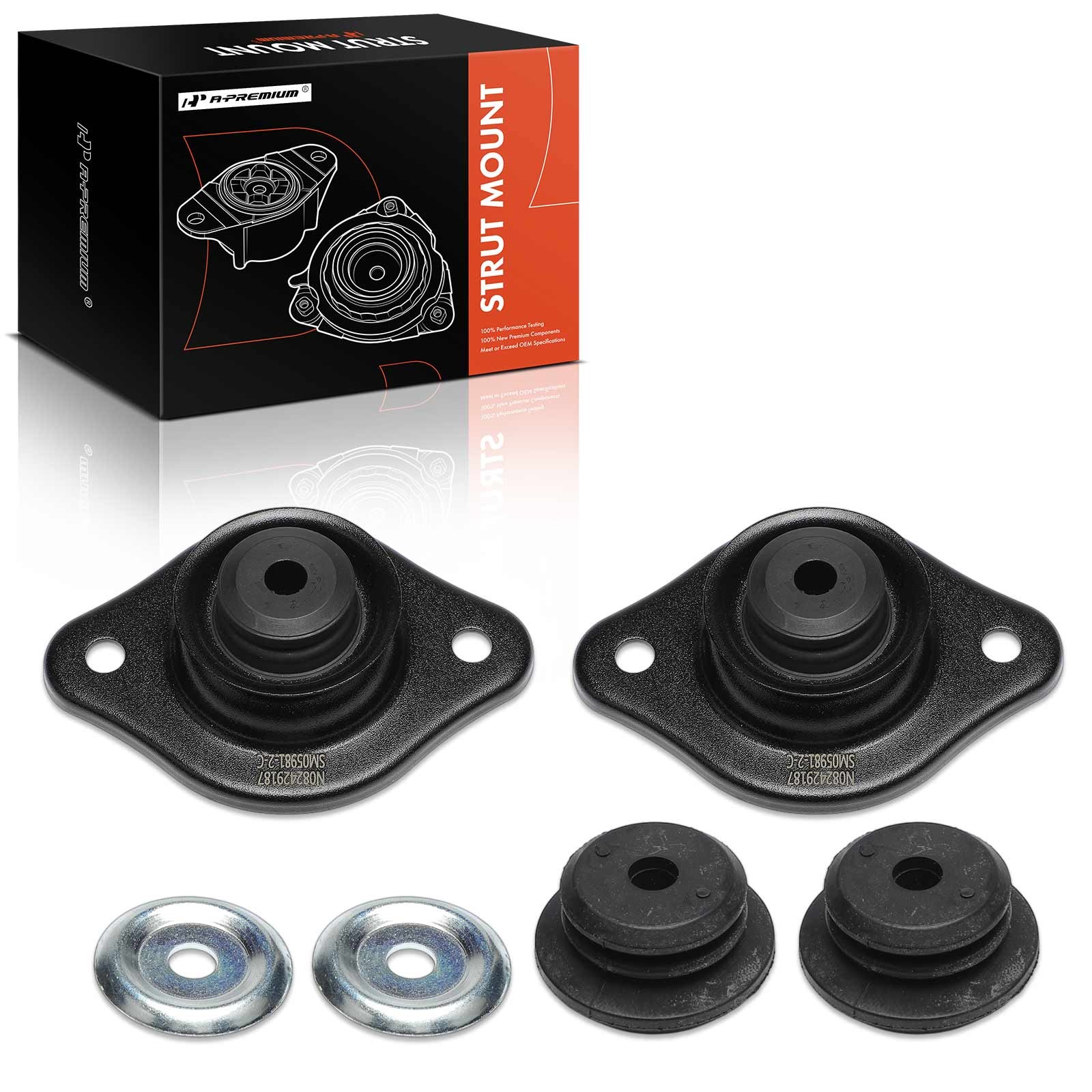FRANKBERG 2x Top Strut Mountings for Chevrolet Aveo/Kalos Daewoo 96456713 Rear