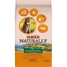 IAMS Naturally Adult Dry Cat Food Lamb & Rice 2.7KG 5.06 per kilo