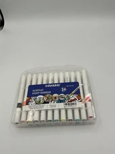 24 Colors Acrylic Paint Markers, Permanent Paint Pens for Rock Painting, Wood