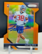 Justin Reid AUTO 2018 Panini Prizm ROOKIE /149 Orange Die-Cut Beckett COA Texans