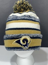 Los Angeles Rams Beanie New Era tricot doublé polaire chapeau casquette pompon NFL