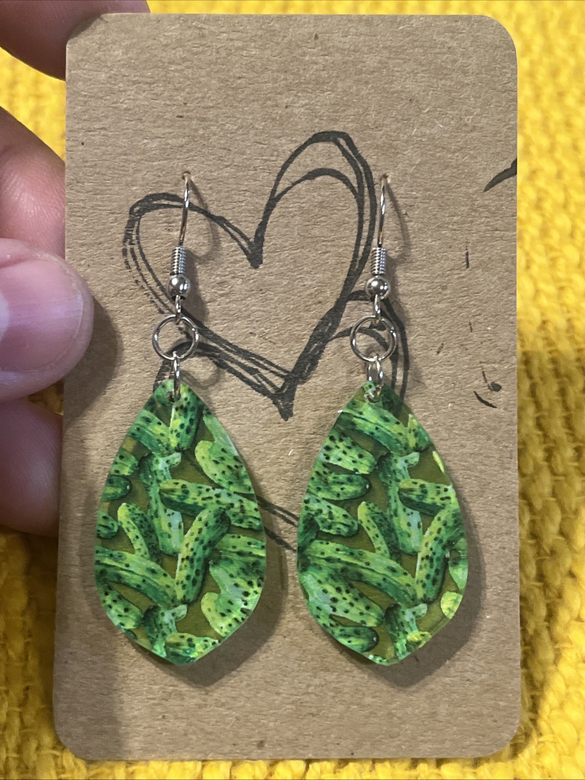 Dainty Pickle Stud Earrings - Fun Novelty Jewelry Gift