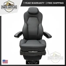 TC600 Black Leather Seat For Freightliner International Kenworth Mack Volvo