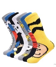 Peanuts Snoopy 7 Days of Cozy Soft Socks Mens Size 6-12 New