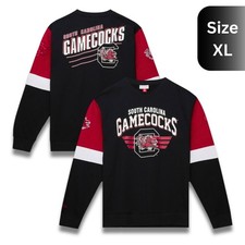 Mitchell  Ness Men's South Carolina Gamecocks Black Crewneck Pullover Sweatshir
