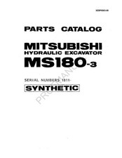 Caterpillar MS180 3 Mitsubishi Hydraulic Excavator Parts Catalog Manual 1811-Up