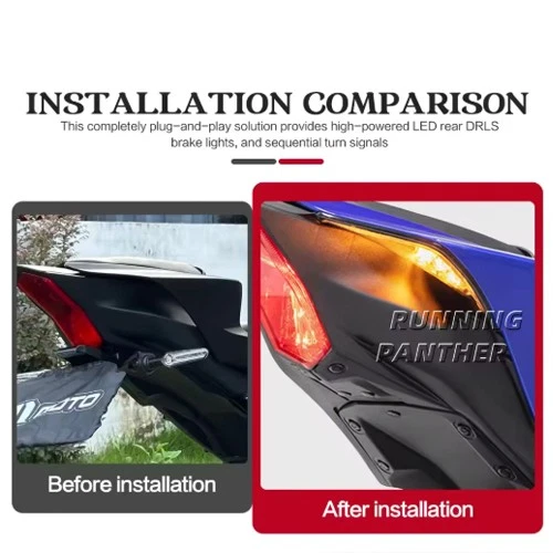 Luces de freno LED integradas con luces intermitentes PARA YAMAHA YZF R7 2022-2025 Foto 3 de 4