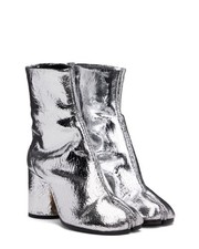 Maison Margiela Silver Tabi Boots with Chunky...