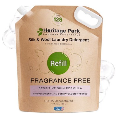 Heritage Park Silk & Wool Fragrance Free, Hypoallergenic, pH-Neutral Laundry ...