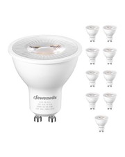 DEWENWILS 10 Pack GU10 LED Dimmable Daylight White Track Lighting Bulb 5000K 7W
