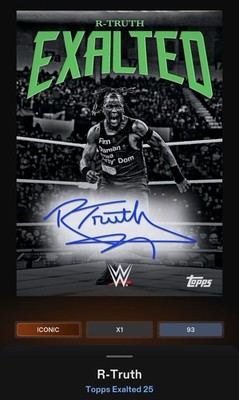 R-Truth - Green Signature Iconic - Topps Slam WWE Exalted 25