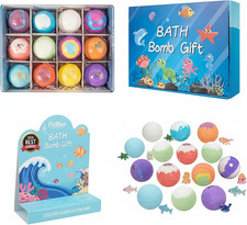 Easter Egg Bath Bombs for Kids with Toys inside Colorful Bathbombs Surprise for