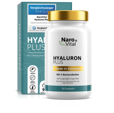 Hyaluronsäure Kapseln - Anti-Aging & Gelenke - 500 mg Hyaluron hochdosiert