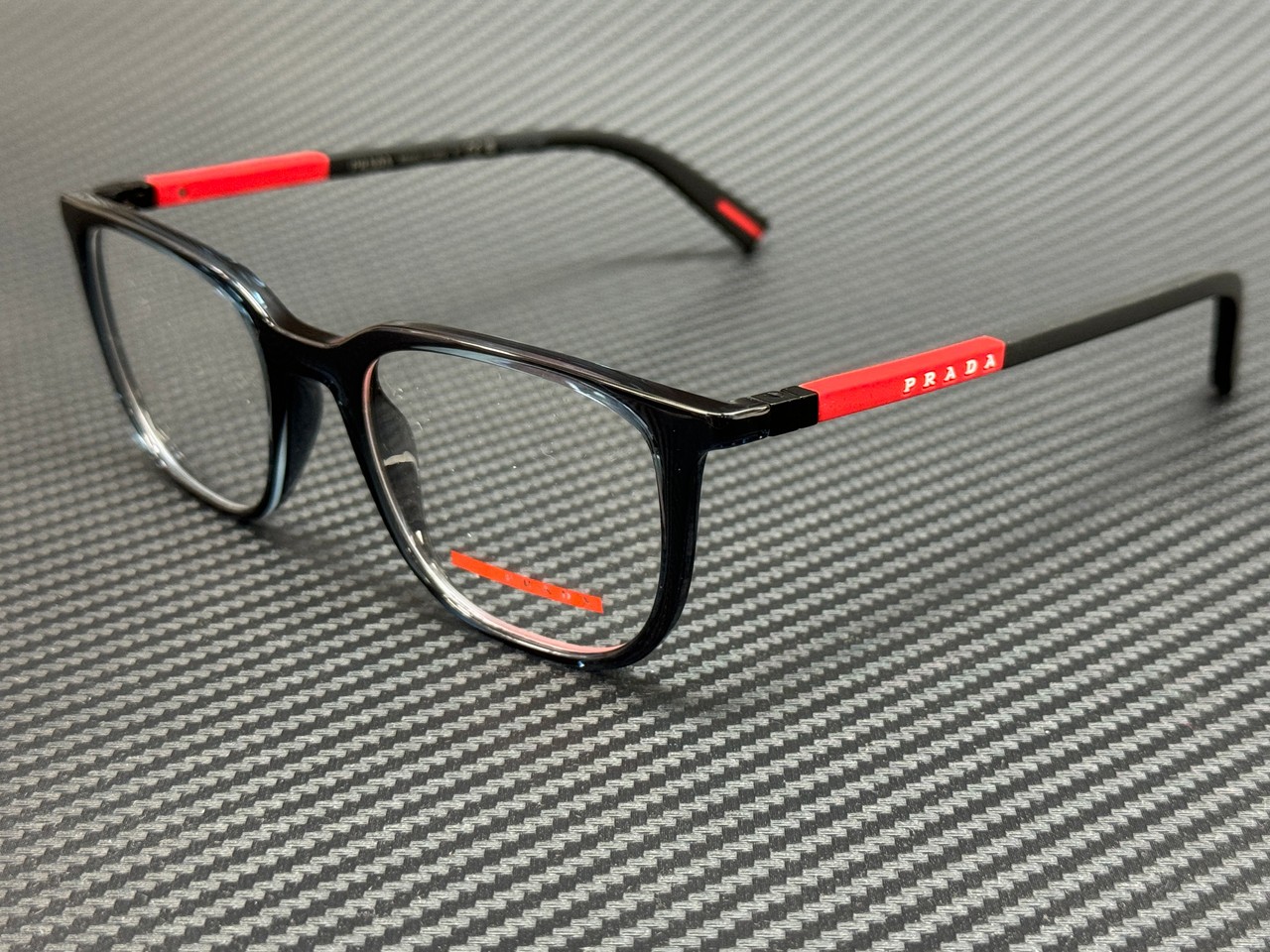 PRADA LINEA ROSSA PS 04RV CZH1O1 Transparent Blue Men's 50 mm Eyeglasses