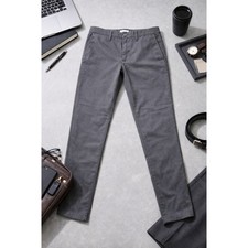 Goodfellow  Co Mens Slim Fit Chino Pants Grey Stretch Trousers 32x32 NEW
