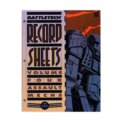 Livre Battletech Record Sheets: Volume Four ~ Assault Mechs - Occasion - Jeu De Rôle FASA