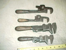 H.D. Smith Perfect Handle (4) Monkey & Pipe Wrench /s Old Plumbing Tools
