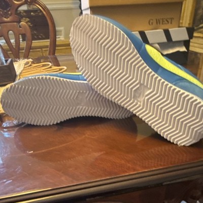 Nike Cortez BG Blue Light Lemon Twist Shoes IB7748-406 Youth Sizes 4.5 - 7