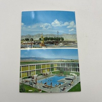 Holiday Inn Grand Junction CO Vintage Postcard Pool & Exterior Views 1960s