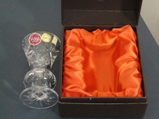 Vintage Boxed Webb Continental Hand Cut 24% Lead Crystal Vase Czechoslovakia