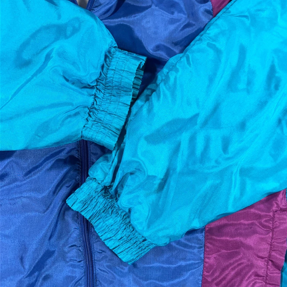 Винтажный MacGregor трек куртка мужская большой синий фиолетовый Colorblock 90-х ветровка - Изображение 4 из 4