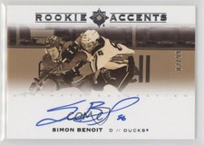 2021 Upper Deck Ultimate Collection Rookie Accents 82/99 Simon Benoit Auto 12ee