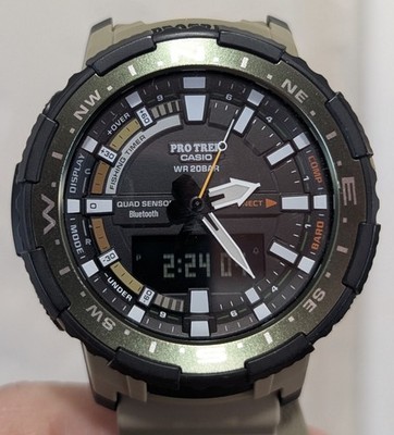 CASIO PRO TREK Discontinued PRT-B70-5 Fishing Watch Khaki Green
