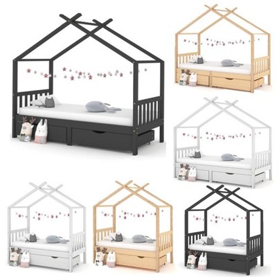 Kiefer Kinderbett mit Schublade Hausbett Bett Holzbett mehrere Auswahl vidaXL