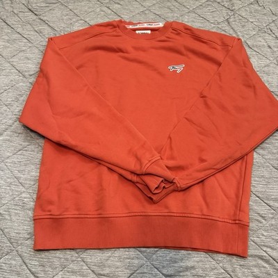 Tommy Jeans Men s Orange Boxy Signature Logo Crewneck Sweatshirt M/L