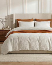 Muslin Duvet Cover Queen Size, 100 Washed Cotton Duvet Cover Set, Ultra Soft Co