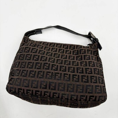 Fendi Pouch Zucchino Ff All-Over Pattern Dark Brown | eBay