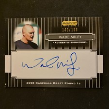 2008 Razor Signature Series #145 Wade Miley  Auto /199 Cincinnati Reds