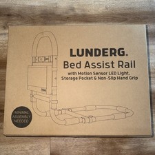 Bed Rails for Elderly with Motion Light, Storage Pocket Non-Slip Handle